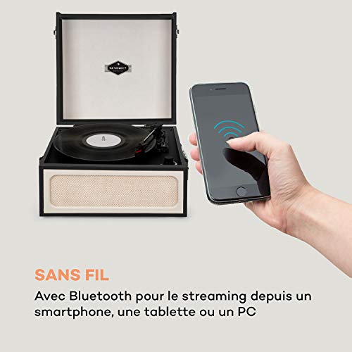 Auna Platine Vinyle Bluetooth, Tourne Disque Vinyle USB avec Haut parleur, Tourne-disques Audio Vinyle 33 tours, Chaine… - Les Beatles, Paul McCartney, John Lennon, RIngo Starr, George Harrison Auna Platine Vinyle Bluetooth, Tourne Disque Vinyle USB avec Haut parleur, Tourne-disques Audio Vinyle 33 tours, Chaine… – Image 5