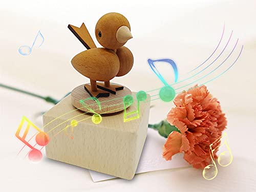 Lilyxin Cute Little Bird Mini Music Box, Little Animals Wooden Mechanical Music Box, The Music Box Gift That Sings By My Side, Best Gift For Boy Girl Friends Singing Music Gift Box #TOP1