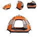 Zxpjkyu Automatic Camping Tent, Up, Ventilated and Rainproof Travel Tent for Outdoor Mountaineering, Orange