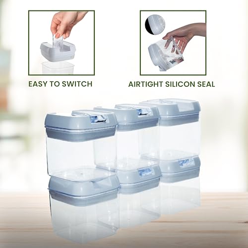GRANZ Airtight Food Storage Containers Pack of 6 | Kitchen Organization Set for Cereal & Dry Foods | BPA Free Cereal Containers for Sugar, Flour, etc. - Image 5