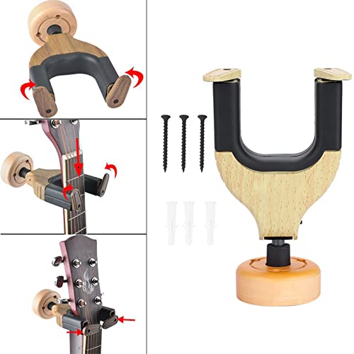 Support mural pour guitare support mural pour guitare support de suspension en bois massif corps de crochet en plastique… - Les Beatles, Paul McCartney, John Lennon, RIngo Starr, George Harrison Support mural pour guitare support mural pour guitare support de suspension en bois massif corps de crochet en plastique… – Image 3