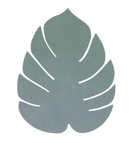 LindDNA 989963 Monstera Dessous de Verre en Cuir recyclé Nupo Vert Pastel 14 x 12 cm Cover