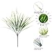 Artificial Fake Outdoor Plants Flowers for Summer Decoration,10 Bundles Faux Plastic Tall Monkey Grass Greenery UV Resistant Realistic for Home Outside Planter Window Porch Patio Garden-White