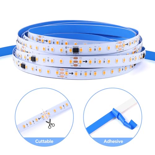 Tira LED con sensor de movimiento 32.8 pies, luz blanca cálida miniatura 2