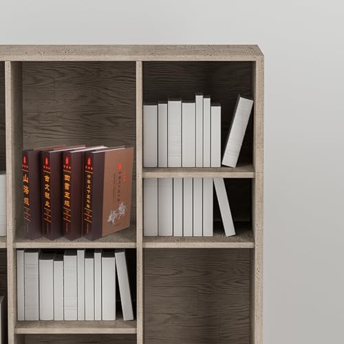 Estanterías vacías solucionadas con cartón marrón vintage de hogar en pack decorativo de 4 8