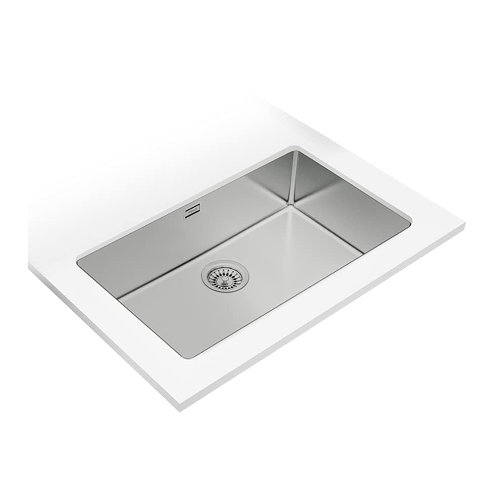 Teka 115000004 Zlewozmywak kuchenny ze stali nierdzewnej z pojedynczą miską Linea RS15 71,40 3½ W/OVF SP-115000004, szary