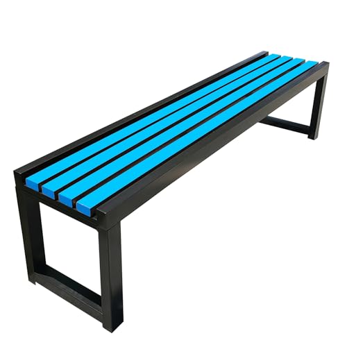 TMKDNNKG Bancos de jardín para Exteriores, Bancos Resistentes a la Intemperie, Bancos de Metal para Parques, Bancos de Hierro Fundido para Exteriores, Muebles de Exterior para Patio, Parque, césped y