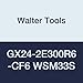 Walter Tools GX24-2E300R6-CF6 WSM33S Carbide Tiger-Tec Grooving Indexable Turning Insert, 0.008" Corner Radius (Pack of 10)