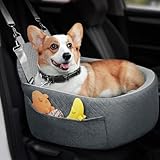 ONE PIX Dog Car Seat, Dog Car Seats for Small Dogs, Small Dog Car Seat Medium Sized Dog with Storage Pockets, Pet Car Seat Dog Booster Car Seat, Puppy Car Seat for Small Dogs Under 25 lbs
