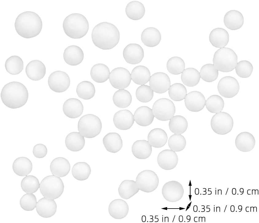 Bean Bag Filler 1 Pack White Mini Polystyrene Foam Beads Sofas Bean Bags 7-9mm Punching Bag Filler Filling Balls for Stuffed Animals Pillows - Image 3