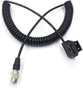 Sound Device ZAXCOM Spring Power Cable Anton Bauer D-Tap to 4 Pin Hirose Male Plug Connector for Zoom F8 Coiled Supply Wire