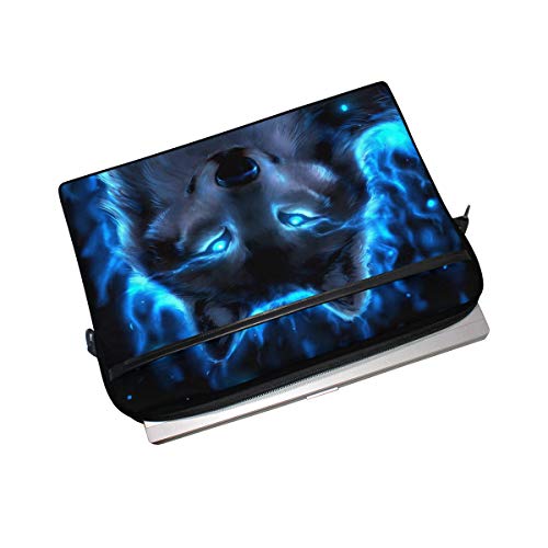 Alaza Cool Midnight Wolf Animal 15 Inch Laptop Case Shoulder Bag Crossbody Briefcase Messenger Sleeve For Women Men Girls Boys With Shoulder Strap Handle, For Her Him #TOP3