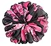 26 Colors Available, Colorful Big Scrunchies for Hair, Soft Chiffon Ponytail Holder, Cute Birthday Gift for Women Girl Teen, Holiday Accessory (Black Pink Flowers)