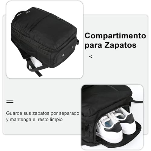 Evita cargos por equipaje con MATEIN Mochila Viaje Cabina 55x40x20 4