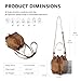 AFKOMST Faux Suede Bucket Bags and Drawstring Crossbody Boho Purse for Women Medium Hobo Handbags with 2 Shouder Straps (Brown)