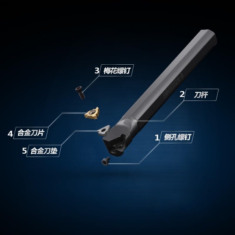 1PC SNR0007J08 SNR0008K11 SNR0012M11 SNR0016Q16 SNR0020R16 SNR0025S22 CNC Lathe Boring Bar Thread Turning Tool Holder(SNR0013N16)