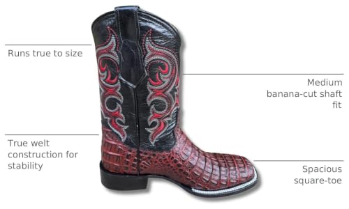 Image of Men's Alex Western Cowboy Boots Square Toe Pull On