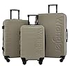 Wrangler Maverick 3 Piece Luggage Set, Silver Sage
