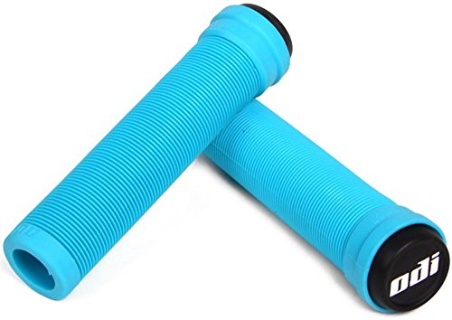 Lunghezza: 135 mm Odi Longneck Pro - Manopole per manubrio BMX/scooter, colore turchese/blu