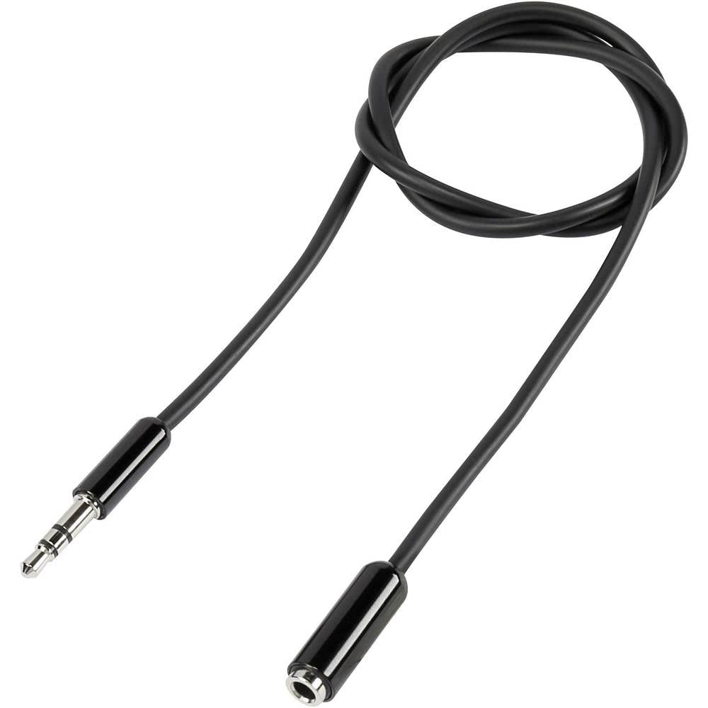 Speaka Professional SP-7870468 - Cable alargador de audio (1 conector jack de 3,5 mm, 1 conector hembra de 3,5 mm)