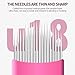 50Pcs Professional Microlading Needles 0.18mm Diameter Disposable Manual Eyebrow Blades Tattoo Neddles Permanent Makeup Supplies Microblading Kits (16 U)