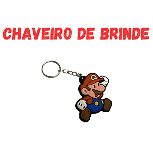 Bonecos Grandes Super Mario Bros Coleção Mario e Luigi + Chaveiro de Brinde