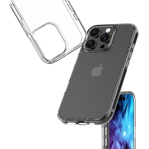 LUVVITT Clearview Hybrid Clear Case for iPhone 16 Pro (2024) - Slim, Lightweight, Scratch-Resistant PC Back & Shock-Absorbing TPU Bumper with Raised Camera & Screen Protection - 6.3 Inch Cover