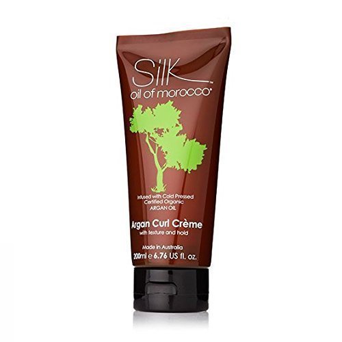 Silk Oil of Morocco Argan Curl Creme / Curl Cream / Curls Cream - Moroccan Argan Oil and Macadamia Oil Curl Enhancing Cr