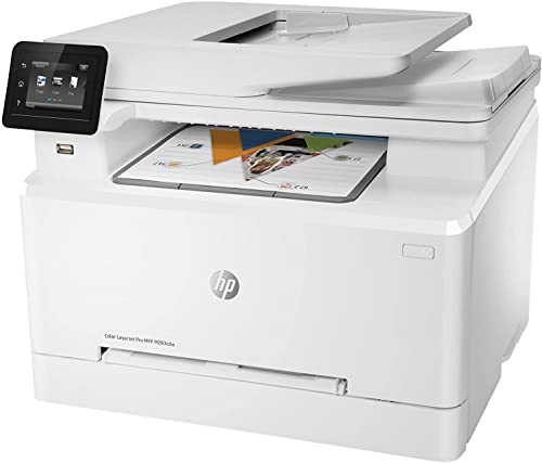 Hp Color Laserjet Pro M283Cdw Wireless All-In-One Laser Printer, 260-Sheet, 22Ppm, 600X600Dpi, Auto 2-Sided Printing, Remote Mobile Print, Print Scan Copy Fax, White, Durlyfish Usb Printer Cable #TOP2