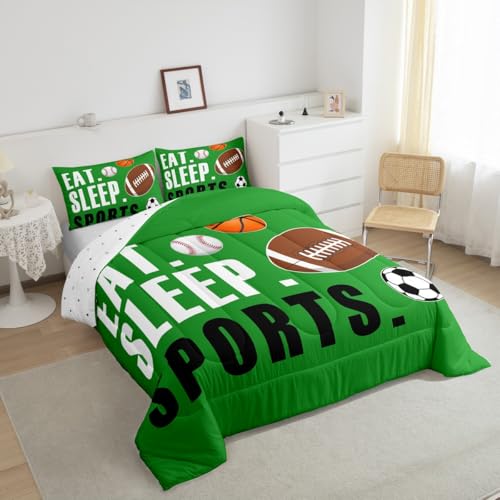 Image of Feelyou Sports Comforter Set Twin Size for Kids Boys Girls