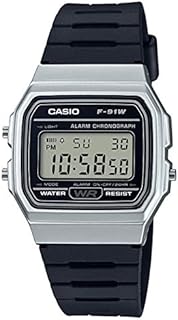 Casio Unisex Watch in Resin/Acrylic Glass with Date Display and LED Light - Water Resistance & Alarm
