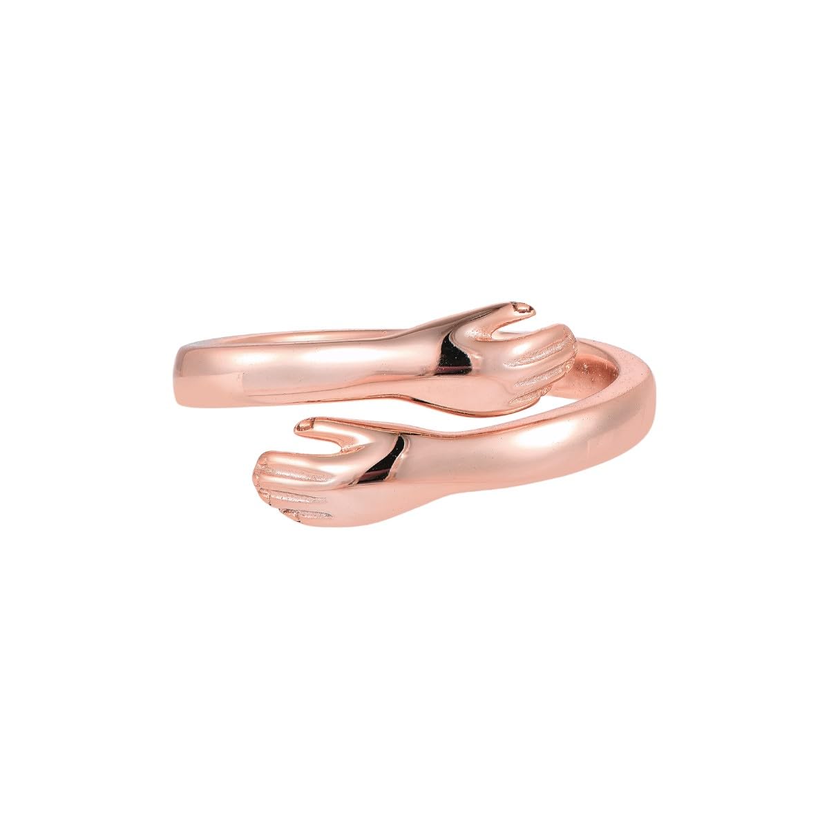 Roségold Umarmender Ring, 925 Sterling Silber Offener Ring, Vergoldet Hug Ring, Verstellbarer Umarmungsring, Geschenkidee
