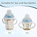 6 Pack Baby Bottle Handles Compatible with Tommee Tippee 5OZ/9OZ Plastic Bottles,Easy Baby Grip Training Handles with 3 in 1 Cup Lid Gap Cleaning Brush for Newborn Self Feeding ,New Mom & Newborn