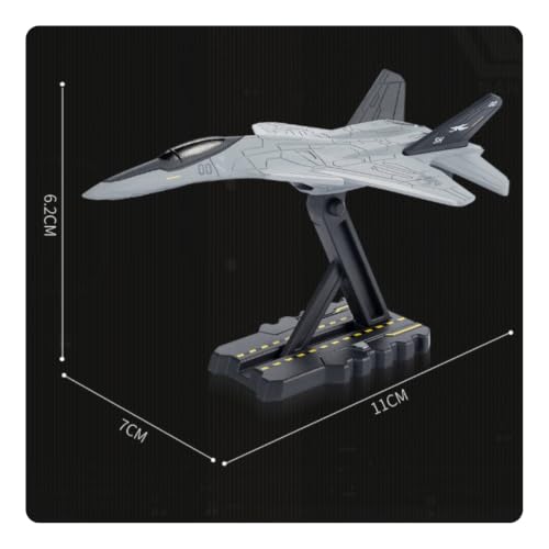 Avión militar con soporte decorativo predolo maqueta de colección pintada 7