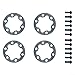 4PCS E-for Bike & Electric Scooter Brake Spacer Set — 6-Hole Aluminum Alloy Disc Washer with Stainless Steel Screws, 2mm/5mm Thickness, 44mm for BCD for Disc