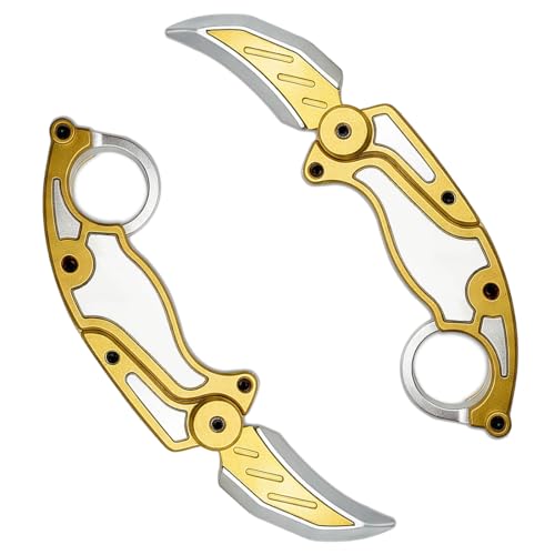 Fidget Claw Toy with Soft Silicone Blade Plastic Karambit Practice Toy for Finger Spinning 3D Printed Style Folding Pocket Spinner for Teens and Adults