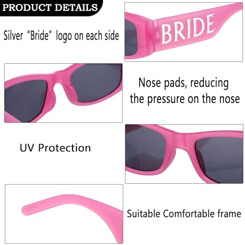 Pink Bride Sunglasses, Bachelorette Sunglasses, Bride to Be Gifts, Bachelorette Party Favors Accessories, Bridal Shower Gifts3