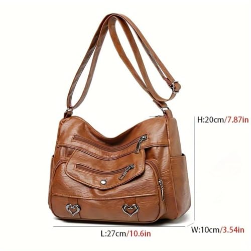 Image of Genuine Leather Purses for Women Crossbody Bags Small Shoulder Clutch Phone Cross Body Phone Purses Handbags Trendy