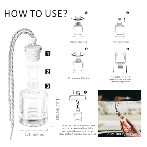Image of HoogaLife Car Air Freshener Diffuser 2 Pack Hanging Cherry Bloom Car Air Freshener for Women 45+ days Long Lasting Fragrance Made in USA (C12)