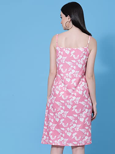 Image of OOMPH! Dress for Women Stylish| Summer Vacation Style |Floral Print Spaghetti Strap |Mini DressFor Women's & Girl's |Lightweight Flared Dress for Casual & Holiday Wear