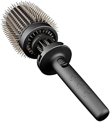 Hair-brush-(Not heated)- large round Boar & Nylon professional brush for blow-drying. The 3Styler Has 3 different sized Radial Brushes that all store on 1 handle. XL, Med, & Small, excellent for smoothing frizzy, long, thick & fine hair. For drying, Curling, & adding volume and excellent for straightening.The natural Bristles are firm which aids grip & helps with smoothing & straightening. The Bristles do soften after 3-4 uses.The 3Styler is Non electrical
