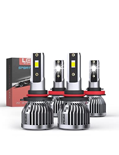 SPBRTBUB Fit For Ford F-150 (2015-2020) 9005 H11 High/Low Beam LED Headlight Bulbs, Super Bright Cool White, Plug and Play, Pack of 4