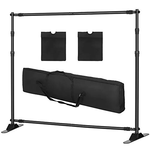 ShowMaven 10x8ft Photography Backdrop Stand Heavy Duty, Banner Stand Adjustable Trade Show Display