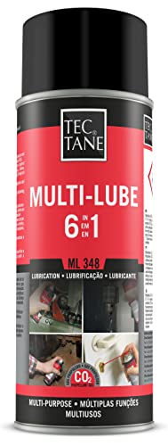 TECTANE MULTI-LUBE 6 EN 1 ML 348, Spray Multiusos, Anticorrosivo, para Lubricar Mecanismos y Eliminar Ruido, Limpia y Protege, Interior y Exterior, Bote 500 ml, El embalaje puede variar