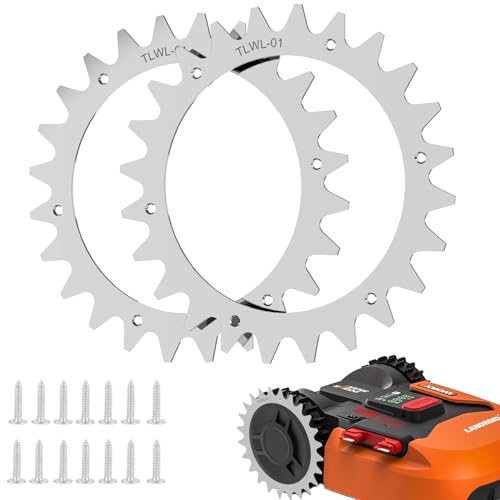 TRUSTLIONTEK Mejora de tracción para robot cortacésped Picos, compatible con robots cortacésped Worx S/M – Acero galvanizado – Tamaño de la rueda 205 mm.