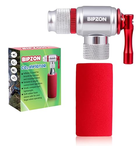 Amazon BIPZON CO2 Bike Tyre Inflator - Quick & Easy Cycling Tire Pump Small Tool, Presta and Schrader Valve Compatible - For Road and Mountain Bicycle (Insulated Sleeve Included) #ad
