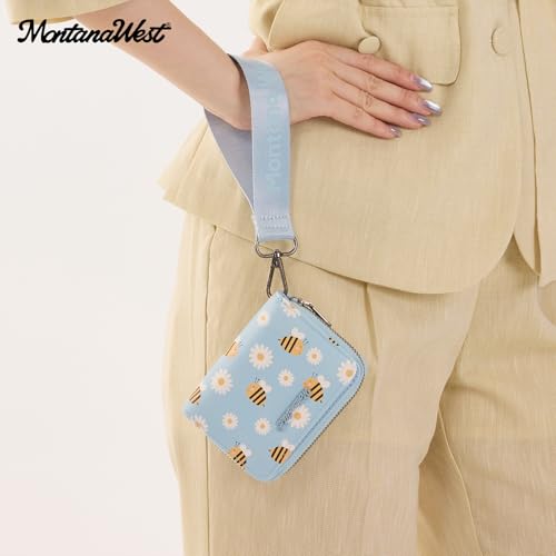 Image of Montana West Small Wristlet for Women Female Ladies Wallet with Rfid Blocking Lining Minimalist Lightweight & Easy to Carry