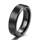 Shuremaster - Alianza de boda de carburo de tungsteno para hombre y mujer, 4 mm, 6 mm, 8 mm, 10 mm, talla 4-15