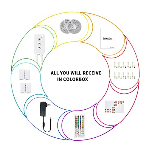 hedynshine 150ft LED Strip Lights, Hedynshine RGB Color Changing by