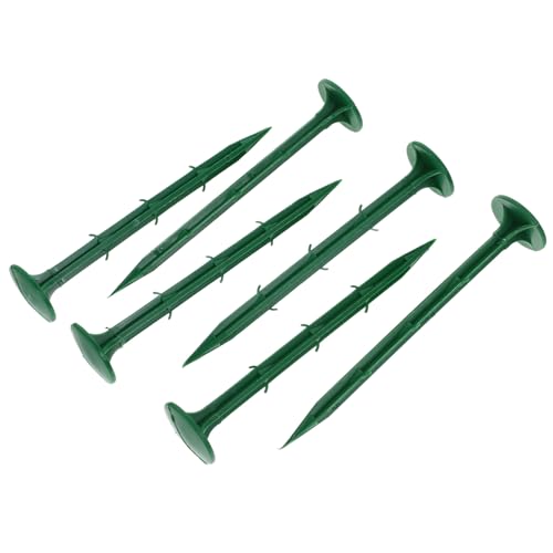 SEWACC 100 Piezas Estacas de Jardín de Plástico Clavos para Césped y Paisajística Resistentes para Fijar Mallas Toldos y Césped Artificial Exteriores